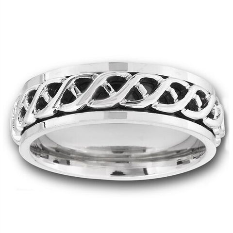 STAINLESS STEEL CELTIC SPINNING RING