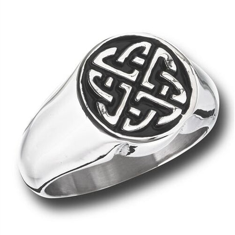 STAINLESS STEEL CELTIC KNOT RING SZ 8-13