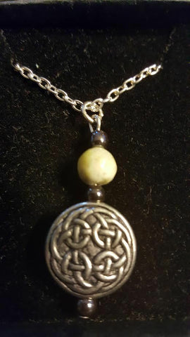 Welsh Celtic Pewter handmade Connemara Necklace has 18 in chain