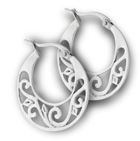 STAINLESS STEEL 4 MM X 23 MM HOOP EARRING