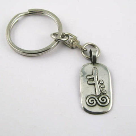 Irish Pewter Celtic Astrology Keyring - May- Oak symbol