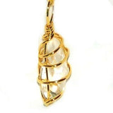 Genuine Clear Quartz Crystal wrapped 1 inch Pendant without chain