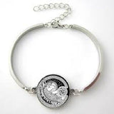 Celtic Silver Plated Unicorn Black White and Silver Bracelet