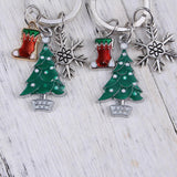 Christmas Keyring Stocking(Some gold and some silver),Christmas tree,Snowflake