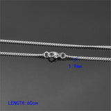 Stainless Steel 60cm(23.5 in ) 1.9 mm Curb Chain with lobster clasp