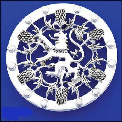 Pewter Rampant Lion and Thistle Pin