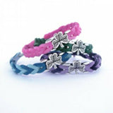 Irish Shamrock Pewter Different Colors Faux Leather Woven Adjustable Bracelet