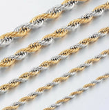 Stainless Steel 18 Inch 2 mm  Rope Necklace