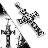 Stainless Steel 2-tone Celtic Cross Pendant no chain