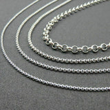 Stainless Steel 32 Inch(80 cm) 2.0mm  Tiny Rolo Neck Chain Necklace