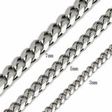 Stainless Steel 24 in 7 mm link Cuban curb  Chain Necklace