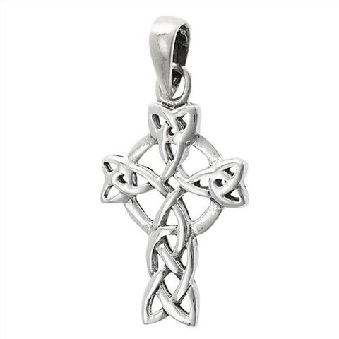 STERLING SILVER CELTIC CROSS PENDANT without chain