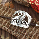 Celtic Triskele Hair Slide or Knitted/crochet Shawl Closure