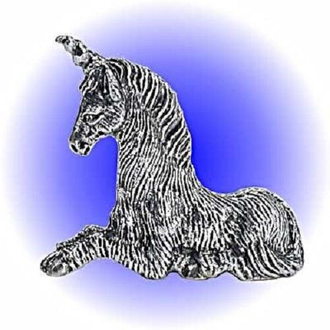 Resting Unicorn Pewter Figurine - Lead Free