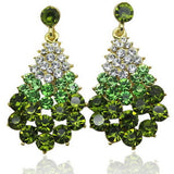 Austrian rhinestone crystal droplet earrings with stud posts