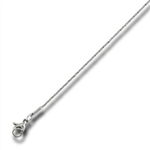 STAINLESS STEEL TWISTED SNAKE CHAIN 20 IN 1mm