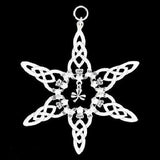 Pewter Irish Shamrock  Snowflake Ornament/Pendant