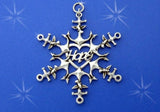 Pewter Nautical Hope Snowflake Ornament/Pendant