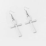 Alloy Ankh Cross  Earrings