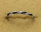 Sterling Silver Handmade Oxidized Twist Ring