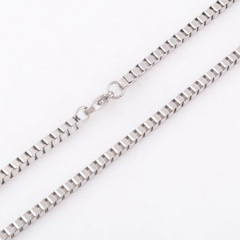 Stainless Steel 24 (61cm) Inch 3 mm Box Neck Chain Necklace