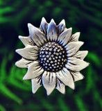 Pewter Sunflower Lapel Pin Made in USA