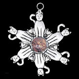 Pewter Cat Photo Snowflake Ornament/Pendant