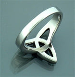 Stainless Steel Trinity Knot Ring Large