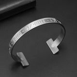 Stainless Steel Celtic Trinity and Viking Runes Magnetic Bangle Cuff