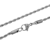 Stainless Steel 53 cm( 20 7/8) Inch 2.3 mm  Rope Necklace