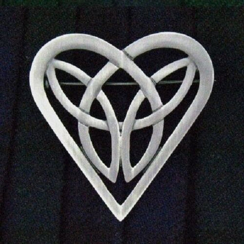 Pewter Celtic Heart Trinity Pin
