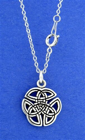 Pewter Celtic Trinity Knot Necklace with 18 inch chain