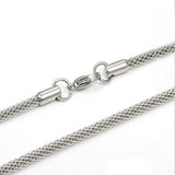 Stainless Steel 21.7 Inch (55 cm) 4mm Mesh Chain Necklace