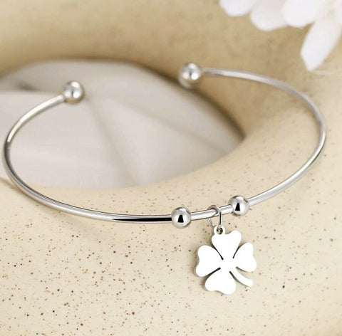 316L Stainless Steel Open Clover Bracelet
