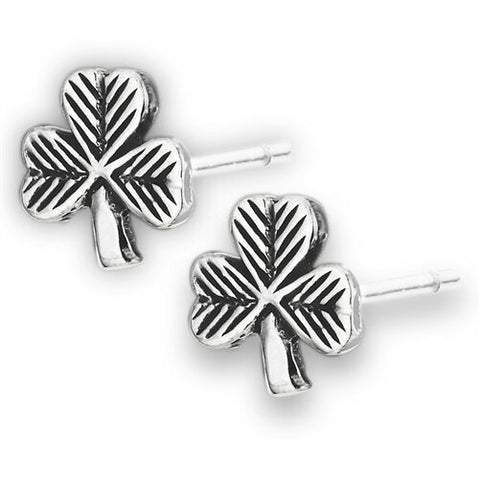 Sterling Silver Shamrock stud earrings