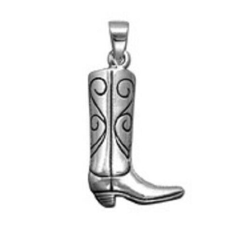 STERLING SILVER COWBOY BOOT PENDANT