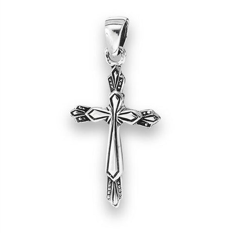 STERLING SILVER VICTORIAN CROSS PENDANT without chain