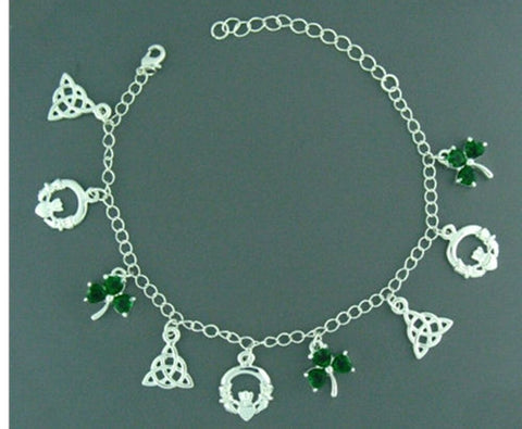 Celtic Pewter Irish Charm Bracelet