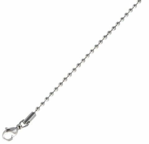 Stainless Steel Bead Chain  16 in 2.4mm