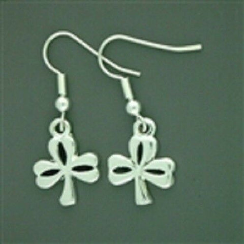 Pewter Shamrock Earrings