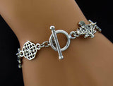 Scottish Thistle and love knot Celtic toggle bracelet