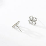 Alloy Post Four Leaf Clover Stud Earrings