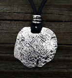 Pieces of Eight Coin Pirate Pewter Pendant with adjustable black cord