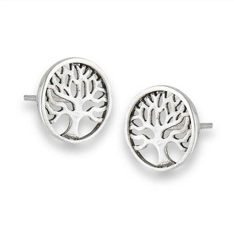 STERLING SILVER TREE OF LIFE STUD EARRINGS ( 1 pair)