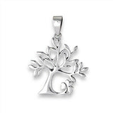STERLING SILVER TREE OF LIFE WITH SHAMROCK PENDANT