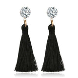 Tassel Drop Earrings 2 with infinity post and 1 with crystal post