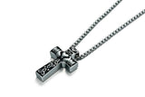 Celtic Stainless Steel Claddagh and Trinity Cross Pendant  with 24 in chain