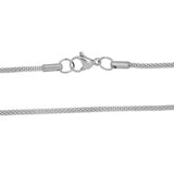 Stainless Steel 21.7 Inch (55 cm) 2.4mm Mesh Chain Necklace