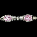 Oval Stretch Bracelet Pink with 5 stones