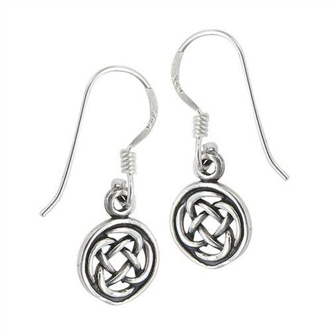 STERLING SILVER CELTIC WEAVE DANGLE EARRING